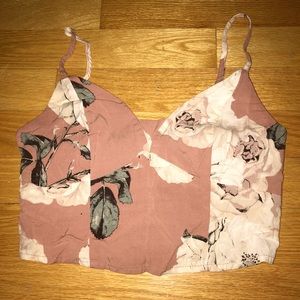 Dynamite pink floral tank top